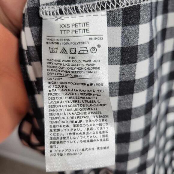 Banana Republic Factory Gingham Print Tank Top - Size‎ XXS Petite - Picture 6 of 6